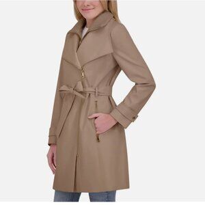 Halston Women's Belted Trench Coat Brown